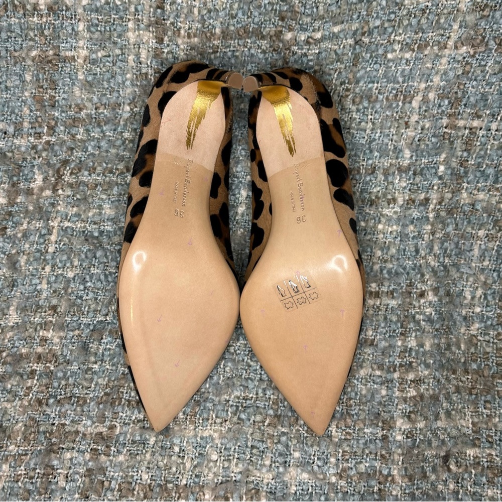 Rupert Sanderson New Nada Leather Stiletto Heels in Leopard Pony - Picture 10 of 10
